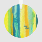 SPWW Tangoed Tiers Blauwgroen Groen en Sinaasappel Ornament (achterkant)