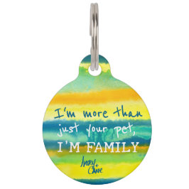 SPWW Tangoed Tiers Blauwgroen Groen & Sinaasappel  Huisdierpenning