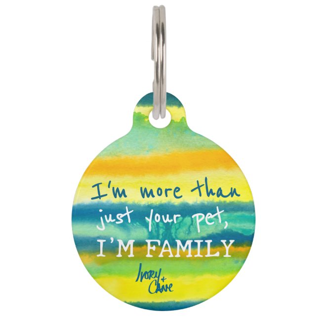 SPWW Tangoed Tiers Blauwgroen Groen & Sinaasappel  Huisdierpenning (Voorkant)