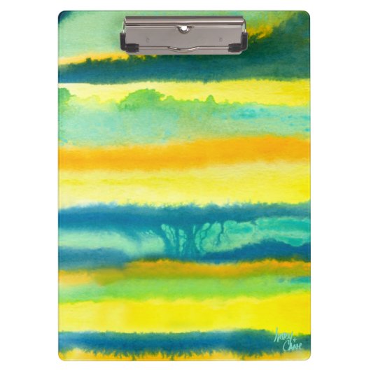 SPWW Tangoed Tiers Blauwgroen Groen & Sinaasappel Klembord (Voorkant)