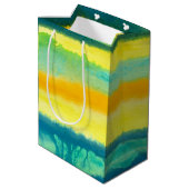 SPWW Tangoed Tiers Blauwgroen Groen & Sinaasappel Medium Cadeauzakje (Achterkant Gekanteld)