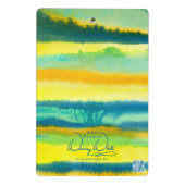 SPWW Tangoed Tiers Blauwgroen Groen & Sinaasappel Mini Klembord (Achterkant)