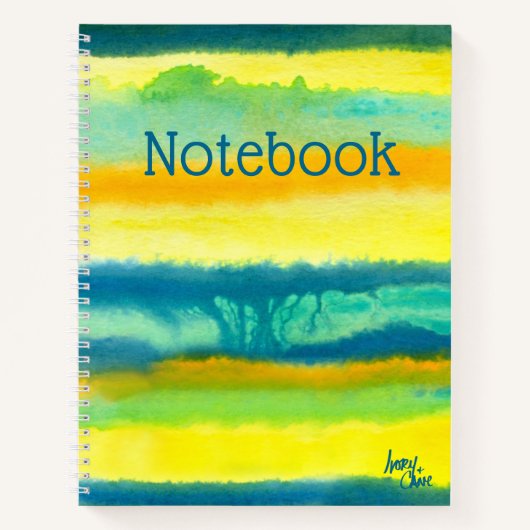 SPWW Tangoed Tiers Blauwgroen Groen & Sinaasappel  Notitieboek (Voorkant)