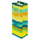 SPWW Tangoed Tiers Blauwgroen Groen & Sinaasappel Wijn Cadeautas (Achterkant Gekanteld)