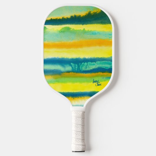 SPWW Tangoed Tiers Blauwgroen & Oranje Pickleball  Pickleball Paddle (Voorkant)