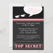 SPY Birthday Party Aangepaste fotouitnodiging Kaart (Achterkant)