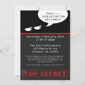 SPY Birthday Party CUSTOM Photo Invitation Kaart (Achterkant)