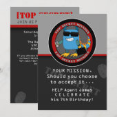 SPY Birthday Party Kaart (Voorkant / Achterkant)