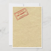 Spy Birthday Party Kaart (Achterkant)