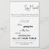 Spy Bridal Wedding Game Flyer (Voorkant)