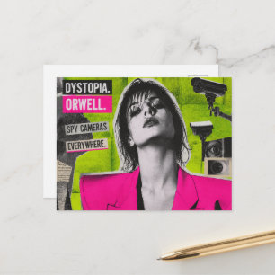 Spy-camera's zijn overal Dystopie Collage Briefkaart