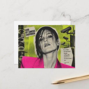 Spy-camera's zijn overal Dystopie Collage Briefkaart