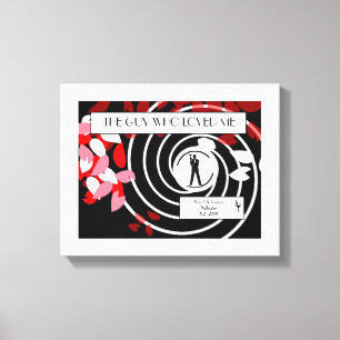 Spy Canvas Bruiloft Keepsake Afdruk