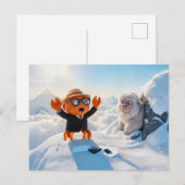 Spy Crab Shocked Seeing Real Yeti Creature Briefkaart (Voorkant / Achterkant)