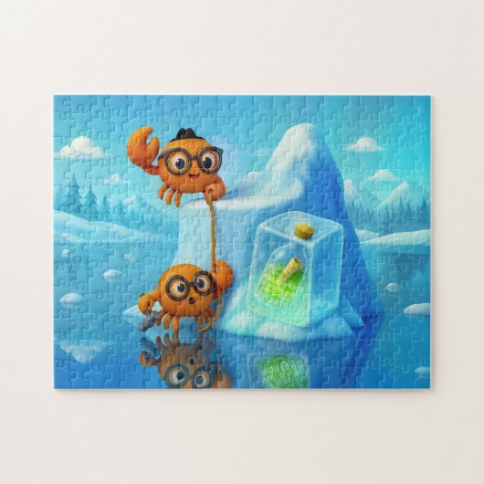 Spy Crabs Climbing Iceberg For Secret Message Legpuzzel (Horizontaal)