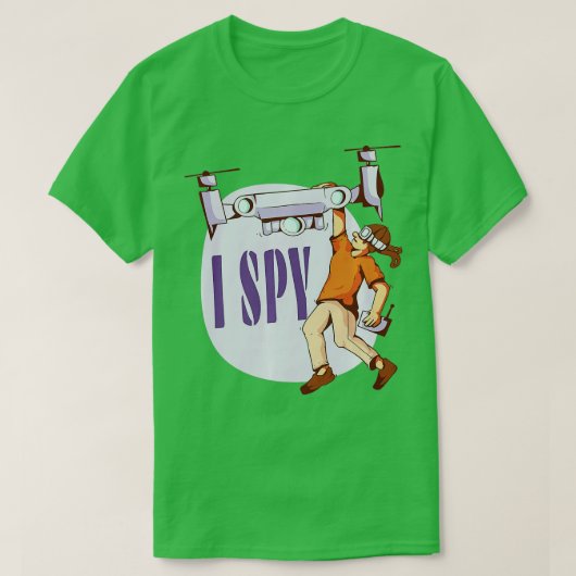 Spy Drone Pilot Speelgoed Camera Childrens Drone F T-shirt (Design voorkant)