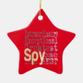 Spy Extraordinaire Keramisch Ornament (Voorkant)