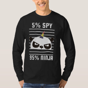 Spy Gaming Ninjas Gamer Boy Girl Kinder Spy Panda T-shirt