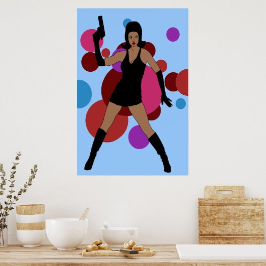 Spy Girl van 60 jaar Poster (Keuken)