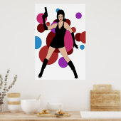 Spy Girl van 60 jaar Poster (Keuken)