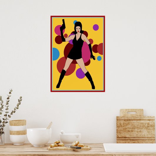 Spy Girl van 60 jaar Poster (Keuken)