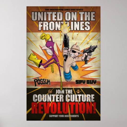 Spy Guy/Possum - Counter Culture Revolution poster (Voorkant)