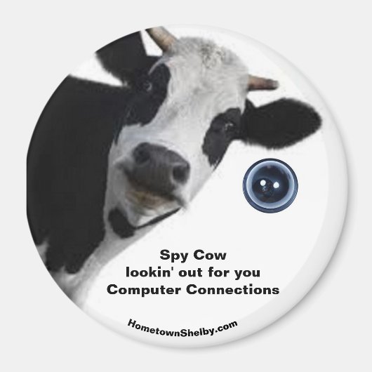 Spy Koe op zoek naar je leuke magneet (Voorkant)