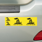 Spy niet op me Gadsden vlag Bumpersticker (Op auto)