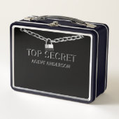 SPY of AGENT Gepersonaliseerde Top Secret Kids Zwa (Voorkant)