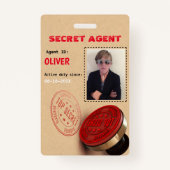 Spy Party Secret Agent Badge (Voorkant)