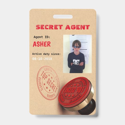 Spy Party Secret Agent Badge (Voorzijde)