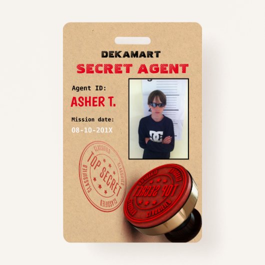 Spy Party Secret Agent Company Badge (Voorkant)