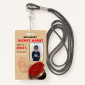 Spy Party Secret Agent Company Badge (Voorkant met draagriem)