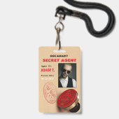 Spy Party Secret Agent Company Badge (Voorzijde met lanyard)