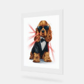 Spy Spaniel – Geheime Agent Hond Acryl Bord (Hoek)