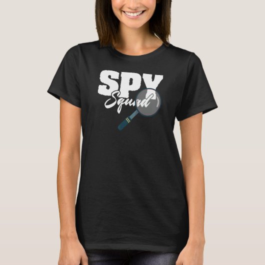 Spy Squad Police Crime Investigator Privé Detect T-shirt (Voorkant)