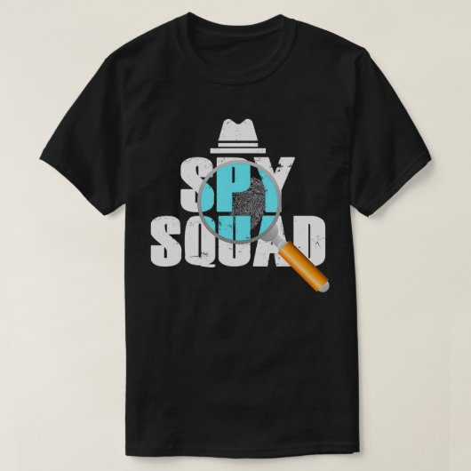 Spy Squad Police Crime Investigator Privé Detect T-shirt (Design voorkant)