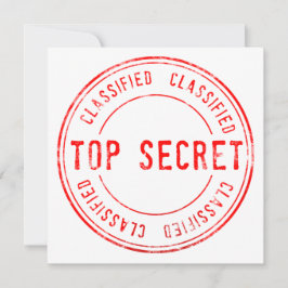 Spy Surprise Birthday Party Top Secret Classified Kaart