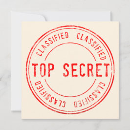 Spy Surprise Birthday Party Top Secret Classified Kaart