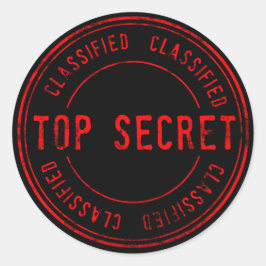 Spy Surprise Birthday Party Top Secret Classified Ronde Sticker