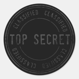 Spy Surprise Birthday Party Top Secret Classified Ronde Sticker
