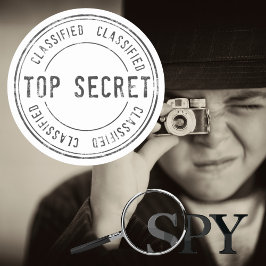 Spy Surprise Birthday Party Top Secret Classified Ronde Sticker