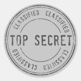 Spy Surprise Birthday Party Top Secret Classified Ronde Sticker