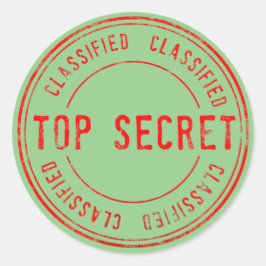 Spy Surprise Birthday Party Top Secret Classified Ronde Sticker