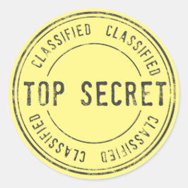 Spy Surprise Birthday Party Top Secret Classified Ronde Sticker