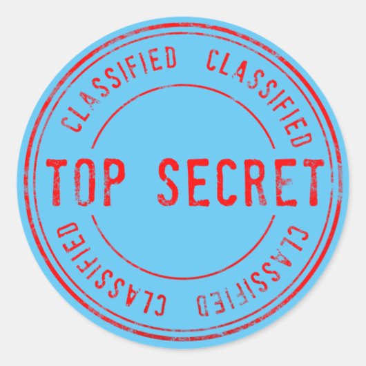 Spy Surprise Birthday Party Top Secret Classified Ronde Sticker (Voorkant)