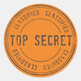 Spy Surprise Birthday Party Top Secret Classified Ronde Sticker
