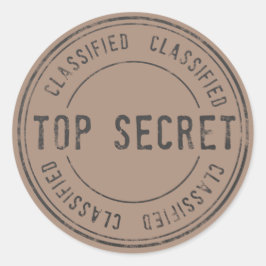 Spy Surprise Birthday Party Top Secret Classified Ronde Sticker