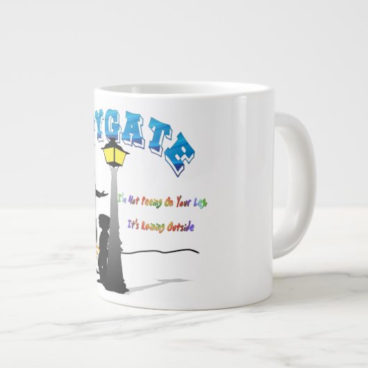 Spygate (het regent buiten) grote koffiekop (Voorkant rechts)