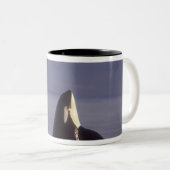 Spyhopping Orca Killer Whale Tweekleurige Koffiemok (Voorkant rechts)